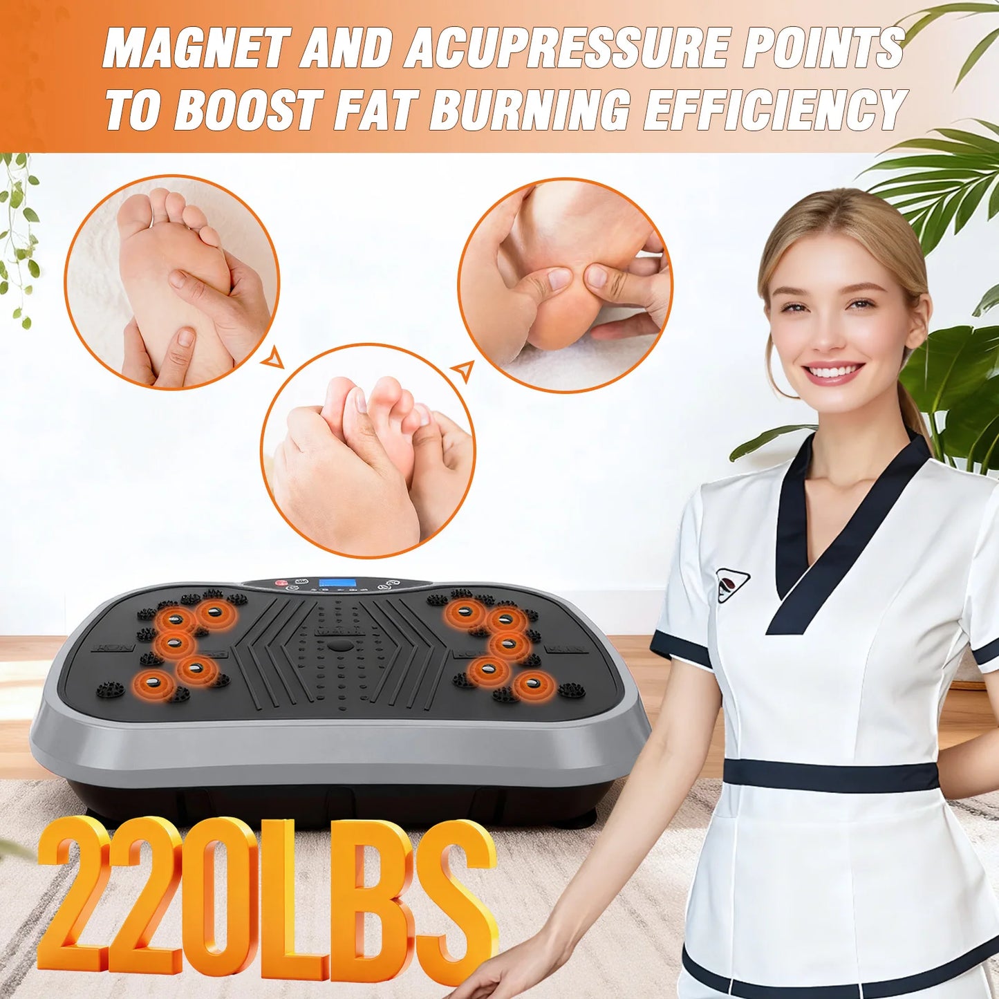 Portable Vibration Plate With Bluetooth Bands And Yoga Straps