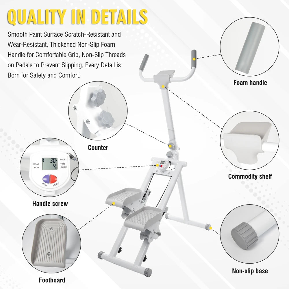 Vertical Stair Stepper With LCD Display For Full Body Cardio