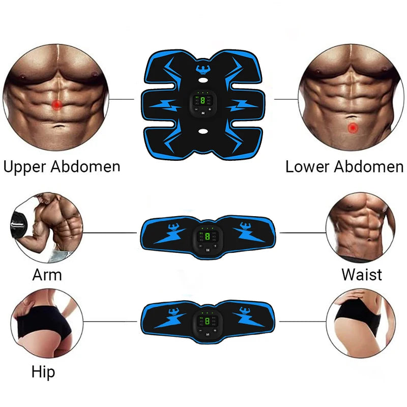 USB Rechargeable EMS Muscle Stimulator Full Body Massager Pain Relief