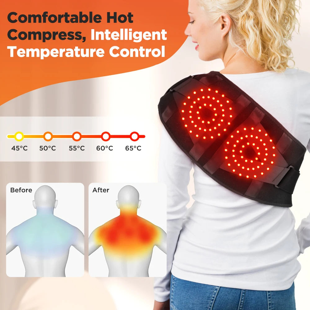 PASTSKY Electric Heating Lumbar Waist Massager With Heat And Vibration