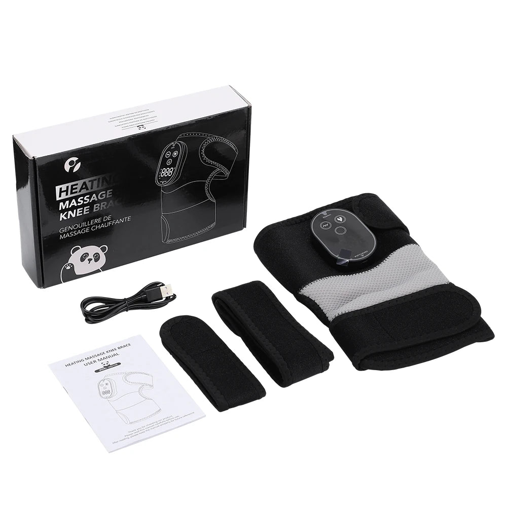 Charging 3-In-1 Cordless Heating Knee Massage Wrap With Six-Level Therapeutic-Heat