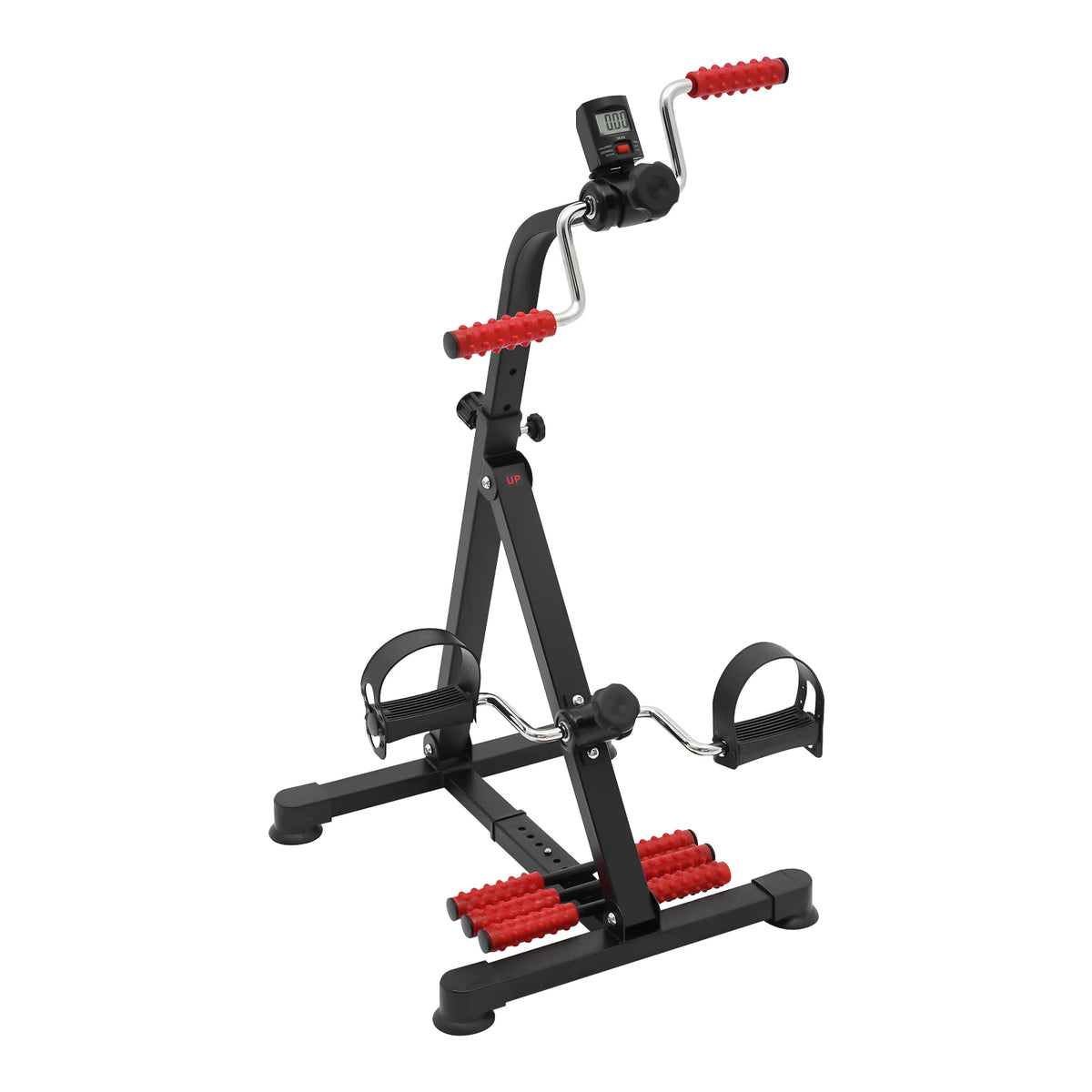 Step Machine, Pedal Exerciser Bike, Fitness Bike, Black Stationary Exercise Cycle with Monitor Pedals, Adjustable Resistance, LCD Display Tracks Time Count Distance Calories, Home Gym Cardio Trainer for Muscle Strengthening a