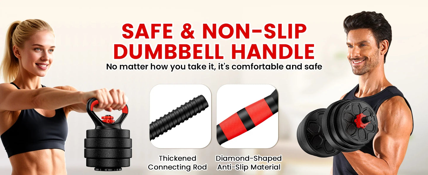 Four In One Adjustable Dumbbell Set For Barbell Training