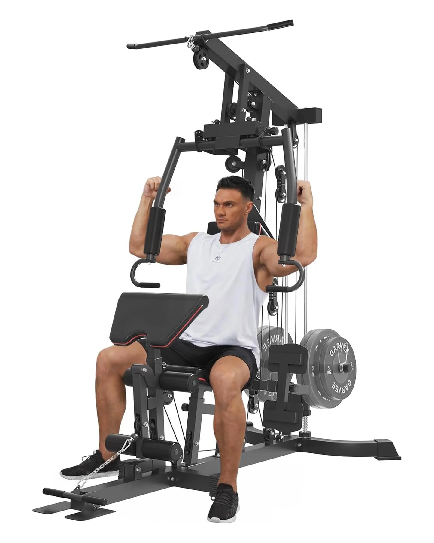 HiMISS All In One Home Gym LatPulldown LegPress Station