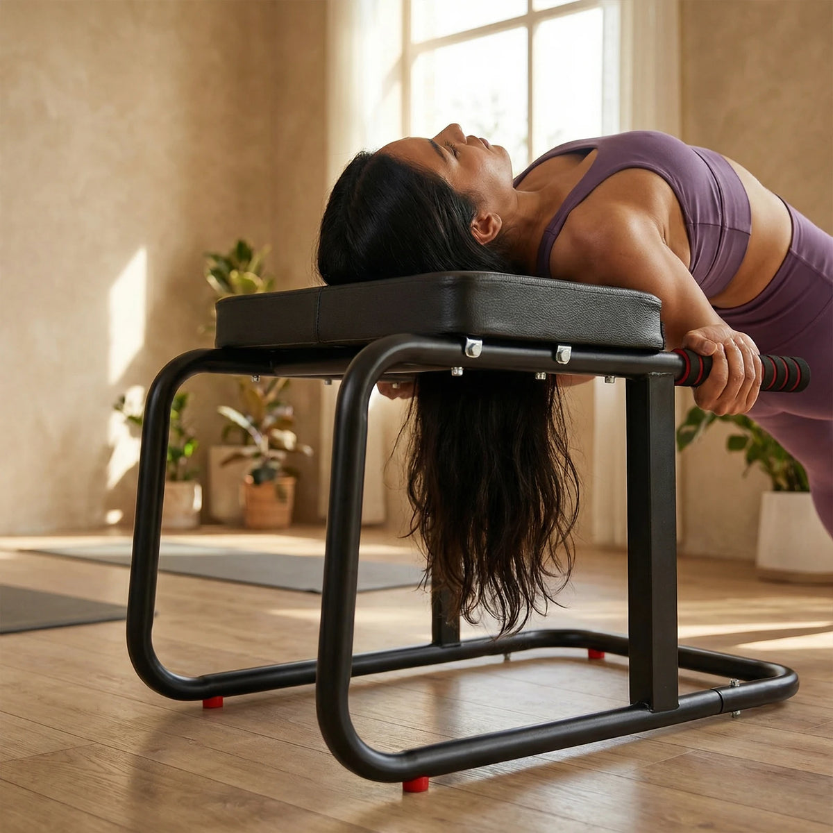 ALIILEE Yoga Headstand Bench With Anti Slip Mat Workout Trainer