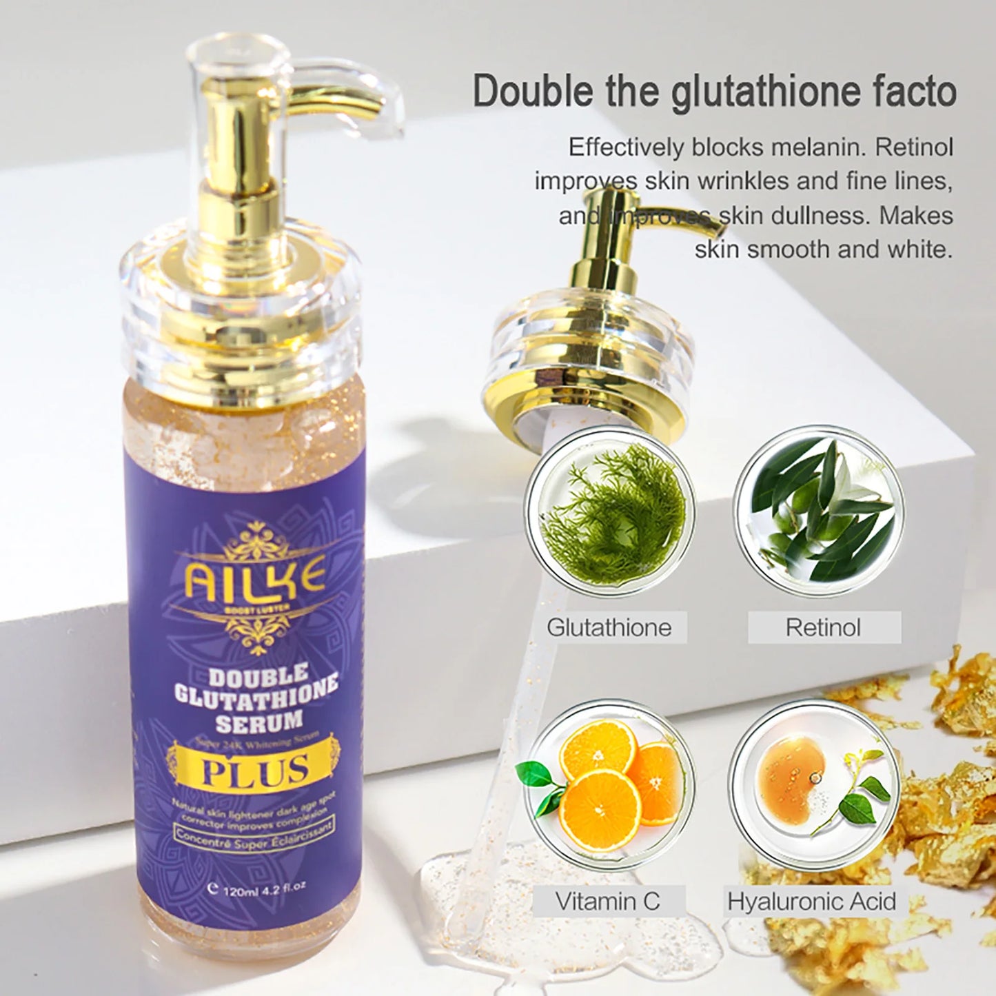 AILKE Glutathione Plus Skin Care Set Advanced Antioxidant Brightening LotionFormulation