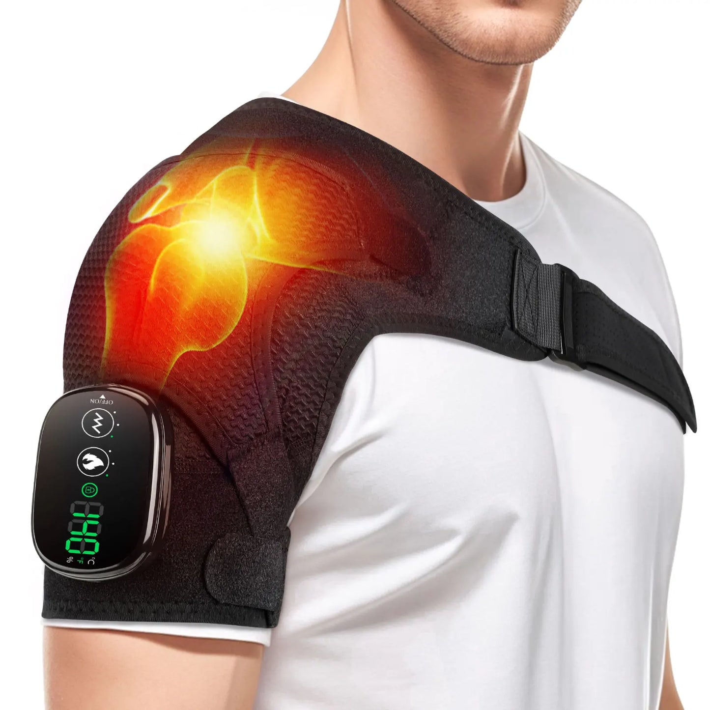 PASTSKY Electric Shoulder Heating Pad With Three-Mode Vibration Therapy Massager
