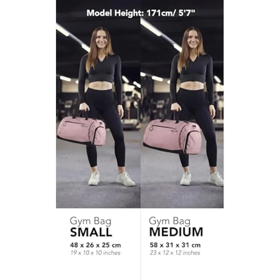 Gym Bag With Shoe And Wet Compartment For Travel Sports