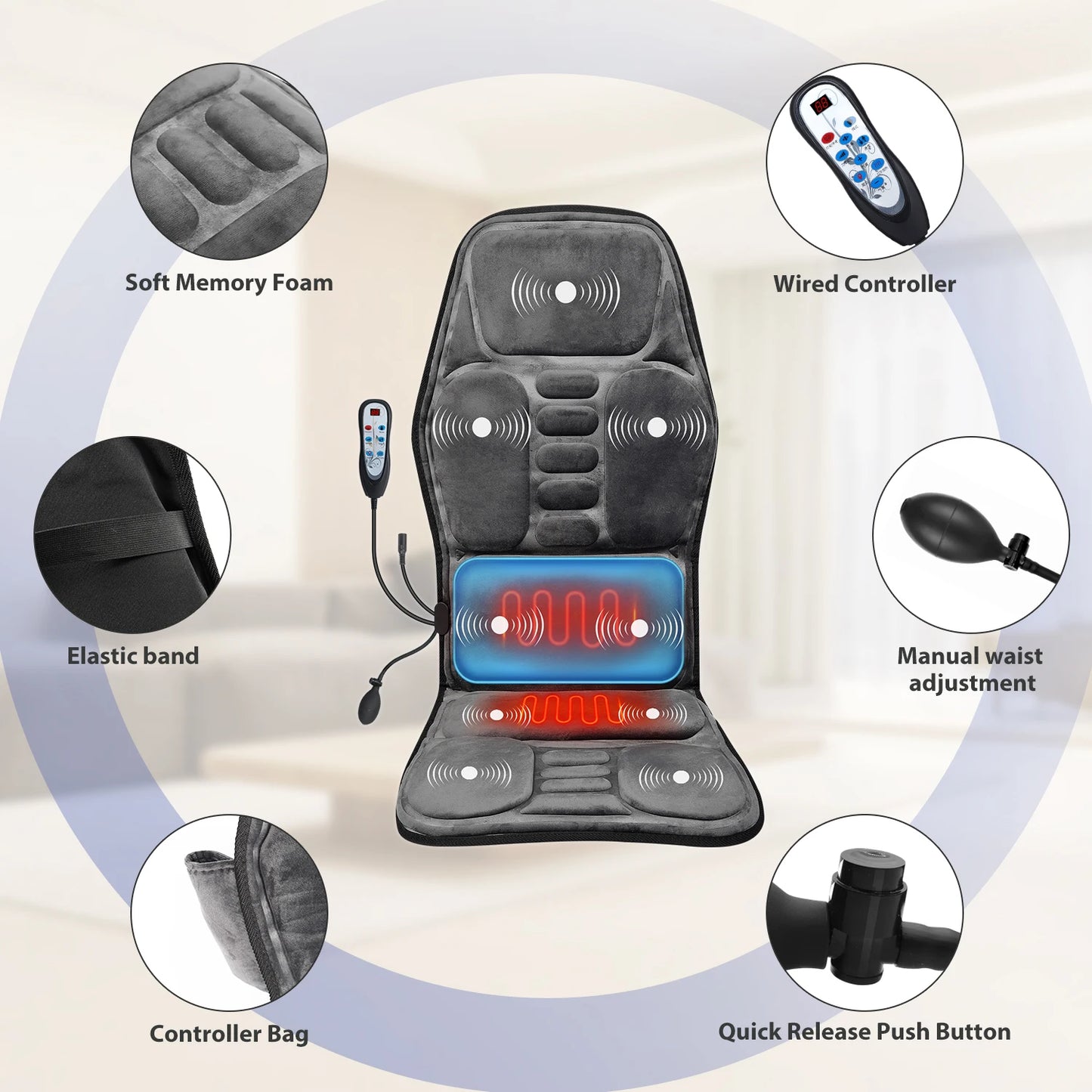 Aiveisi Electric Neck Massage Pillow For Comprehensive UltraRelaxation And Wellness