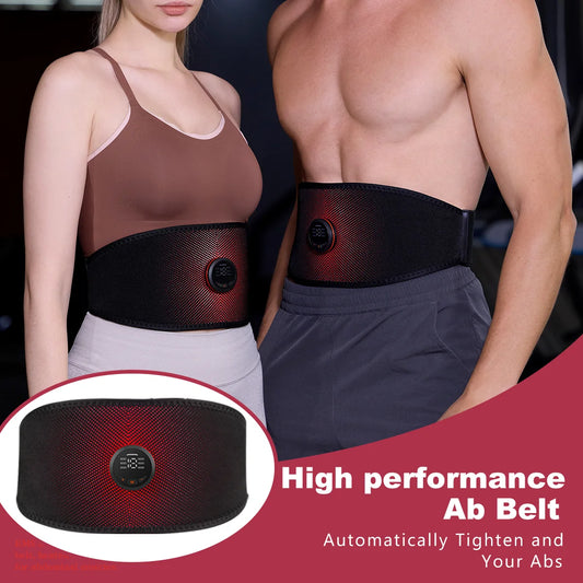 EMS Abdominal Muscle Stimulator Fitness Belt with 6 Modes And 18 Intensities USB Rechargeable EMS Muscle Massager Home Use Abdominal Trainer