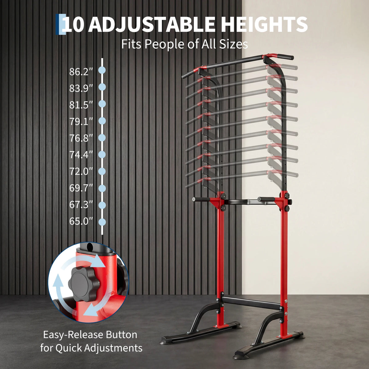 Multifunction Power Tower Pull Up Dip Station For Home Gym