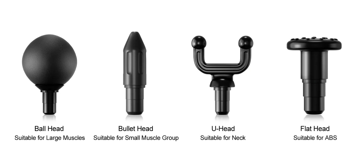 LEERCON Deep Tissue Massage Gun With 4 Interchangeable Heads Portable