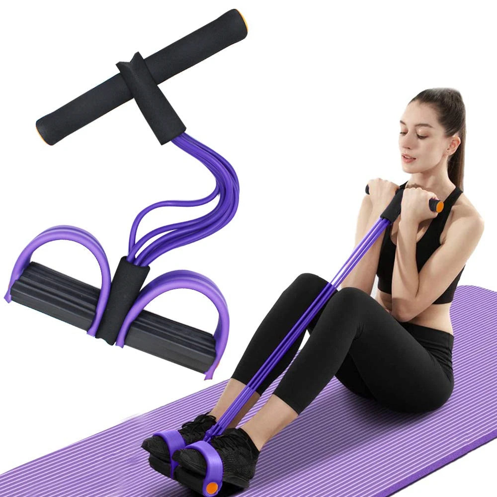 6 Tube Resistance Band Set For Full Body Home Workout