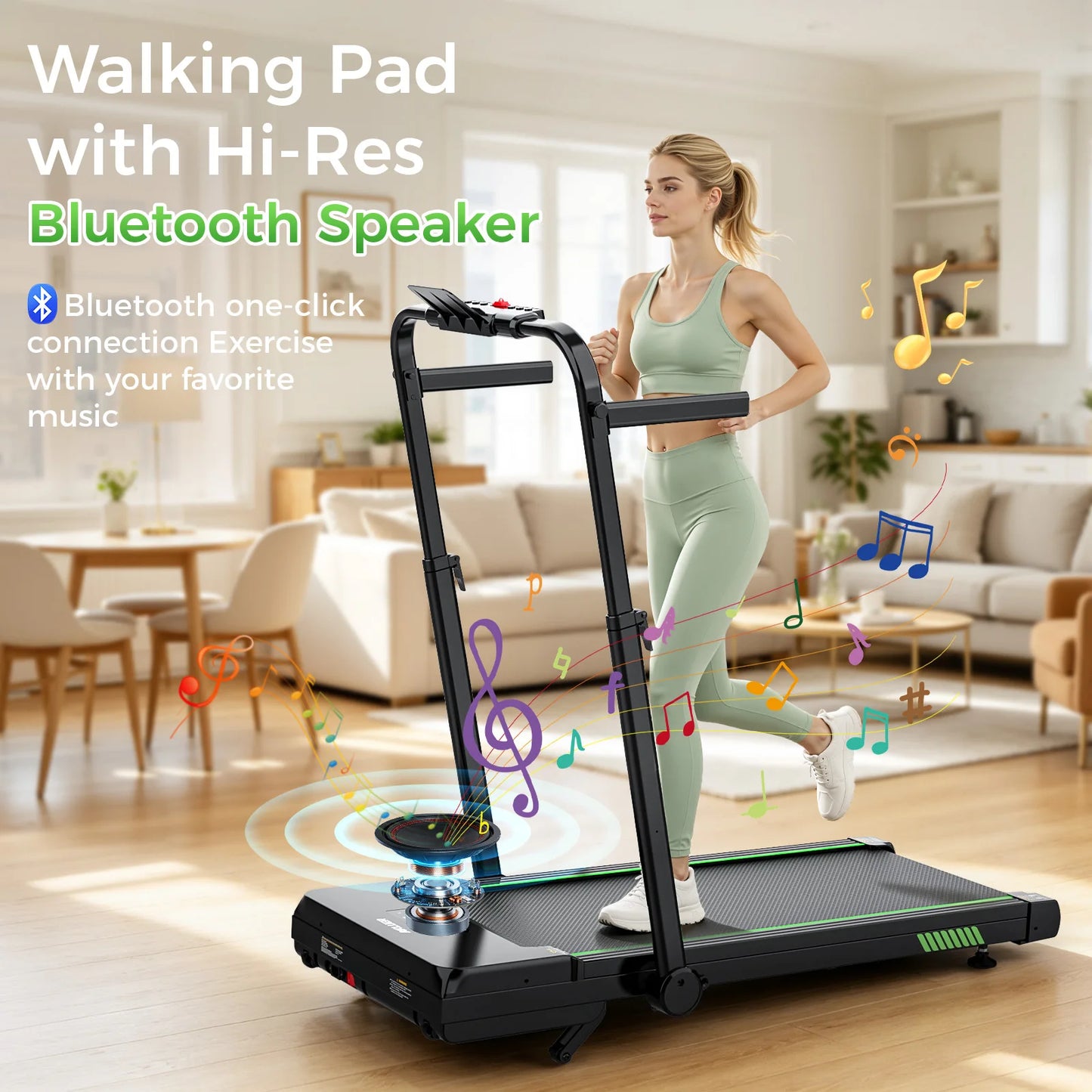 AKLUER Under Desk Walking Pad 12 Percent Auto Incline Treadmill Bluetooth App