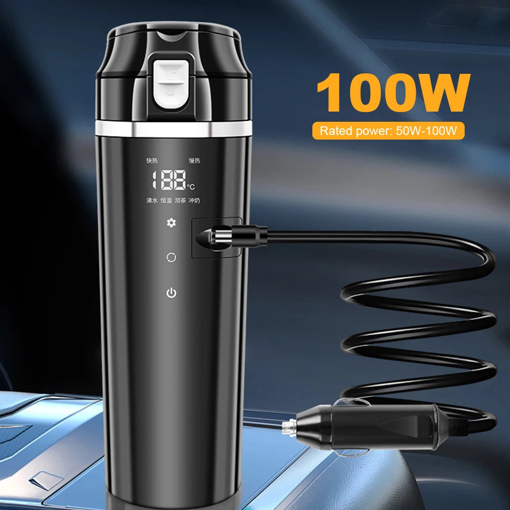 APWIKOGER 12V Car Heated Smart Mug With LCD Display