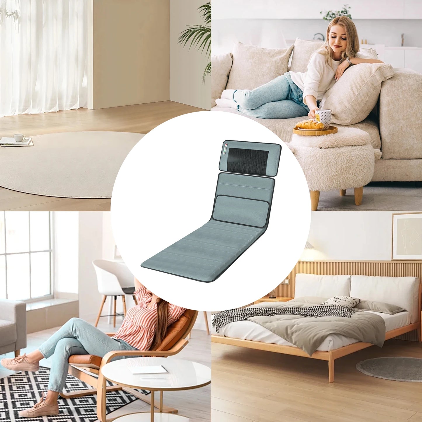 Electronic Therapeutic Wholebody Massage Mat Vibration Bed MassagerDevice For Back