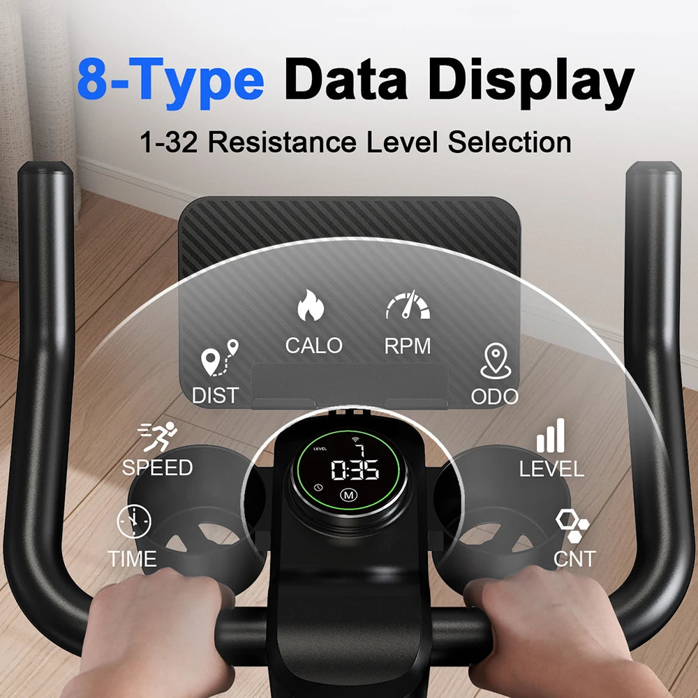 Superun 32 Level Magnetic Resistance Stationary Bike For Home