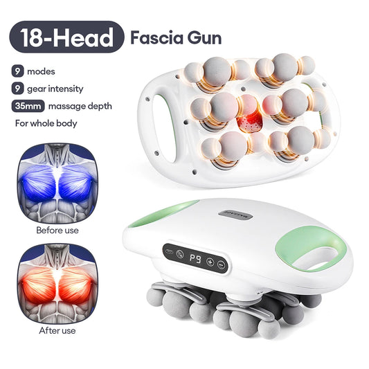Iebilif 18-Head Fascia Gun High Frequency Vibration Massager