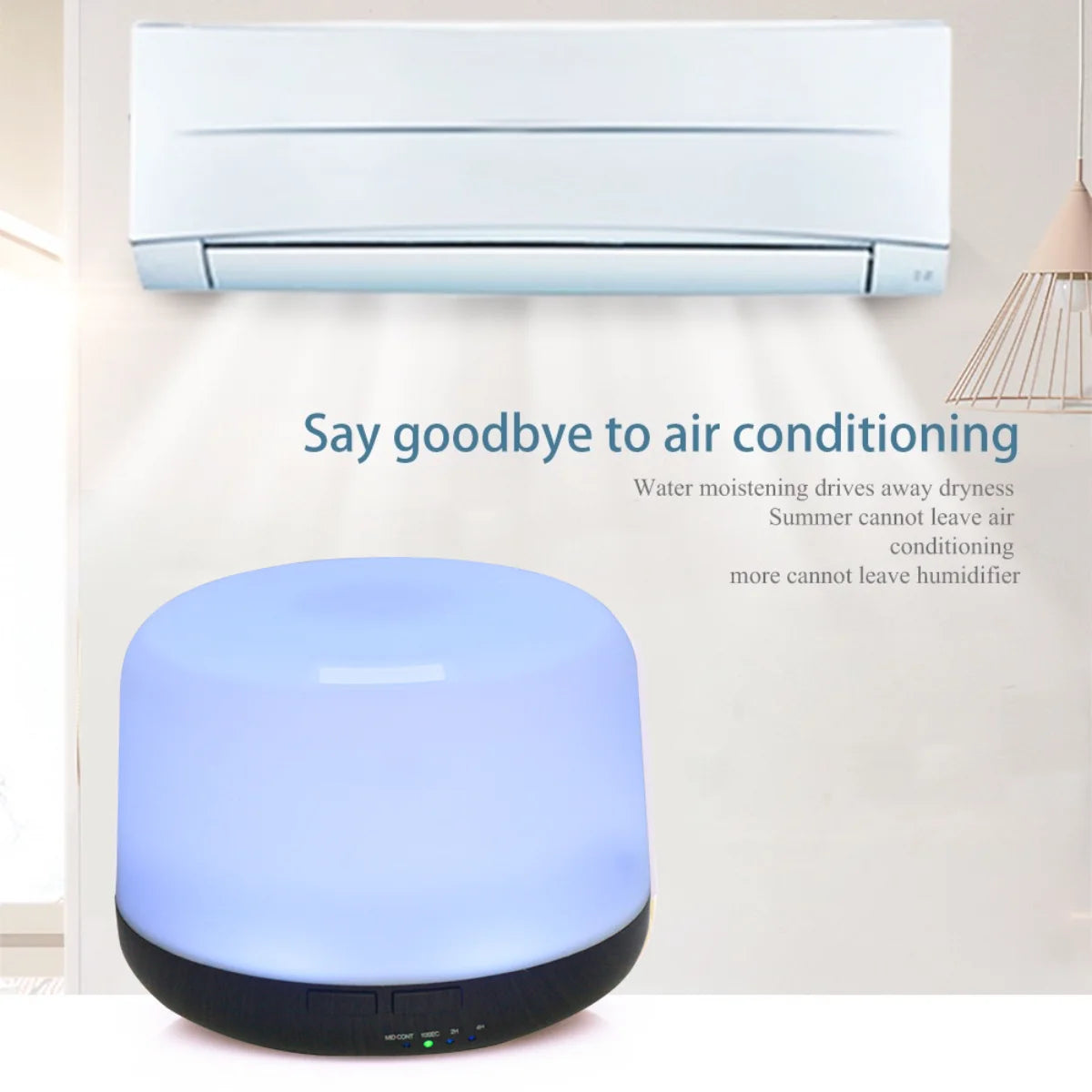 LISM Ultra Quiet Essential Oil Diffuser With Remote And LED