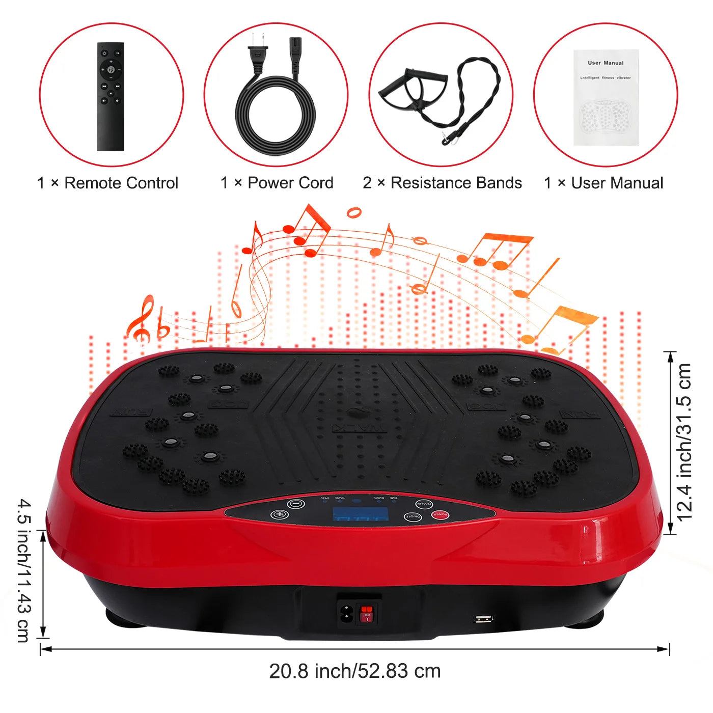 HignConcerned Vibration Plate Exercise Machine FullBody Fat Shaker Bluetooth Remote