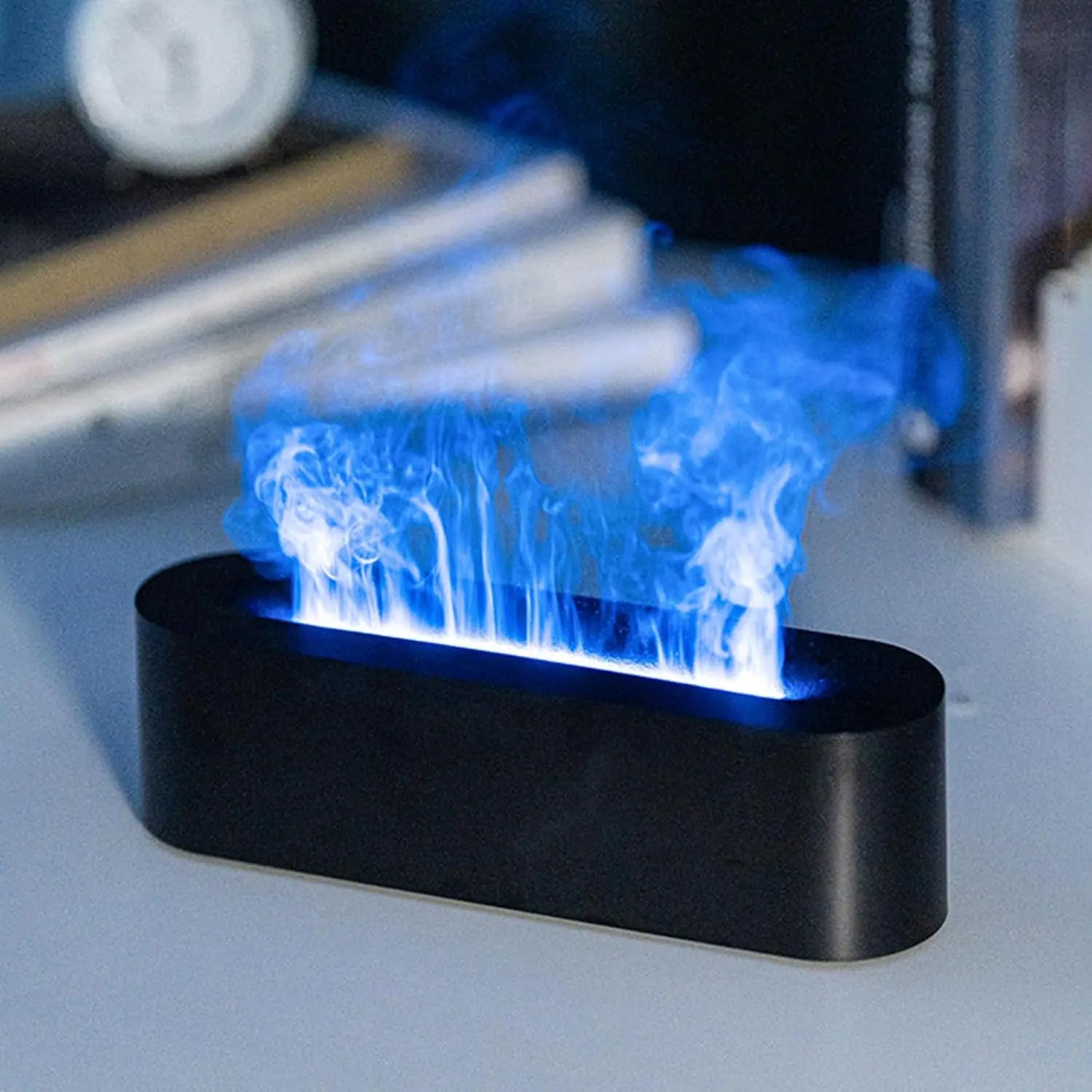 XMSJ Essential Oil Diffuser Fireplace Flame Aromatherapy Ultrasonic Humidifier Mist