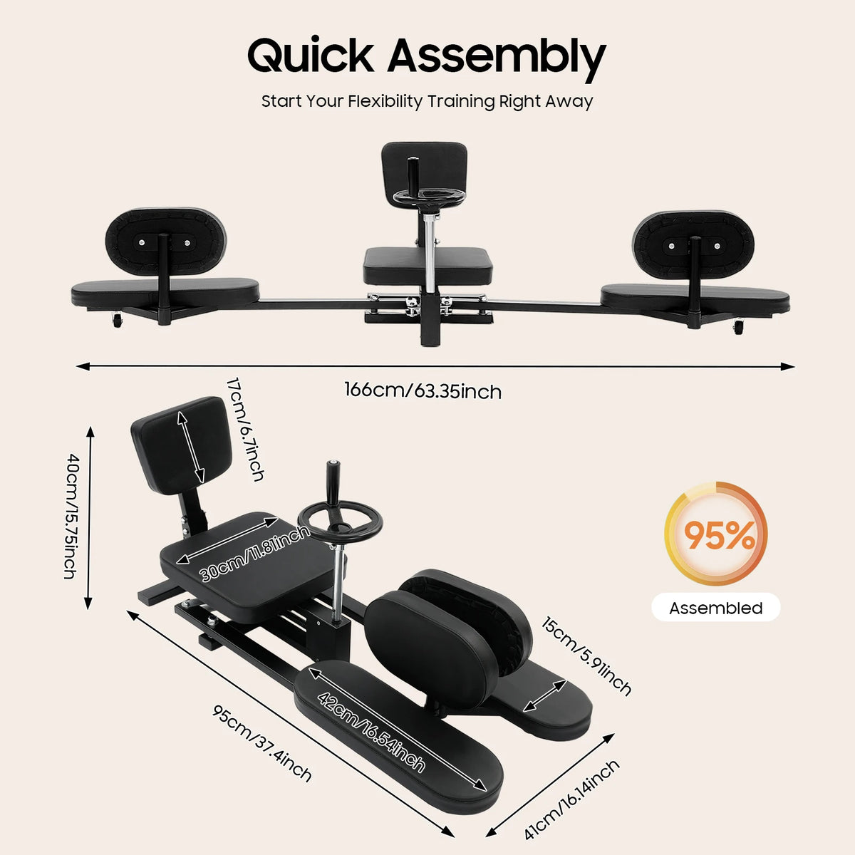 Adjustable Leg Stretching Trainer And Split Machine For Home Gym