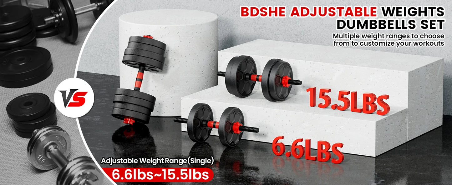 Adjustable Dumbbell Set With Connector Four In One