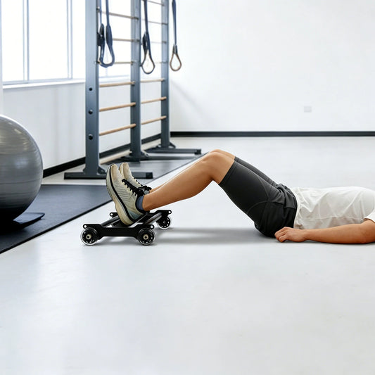 Steel Abdominal Trainer With Wheels For Home Gym Fitness Equipment