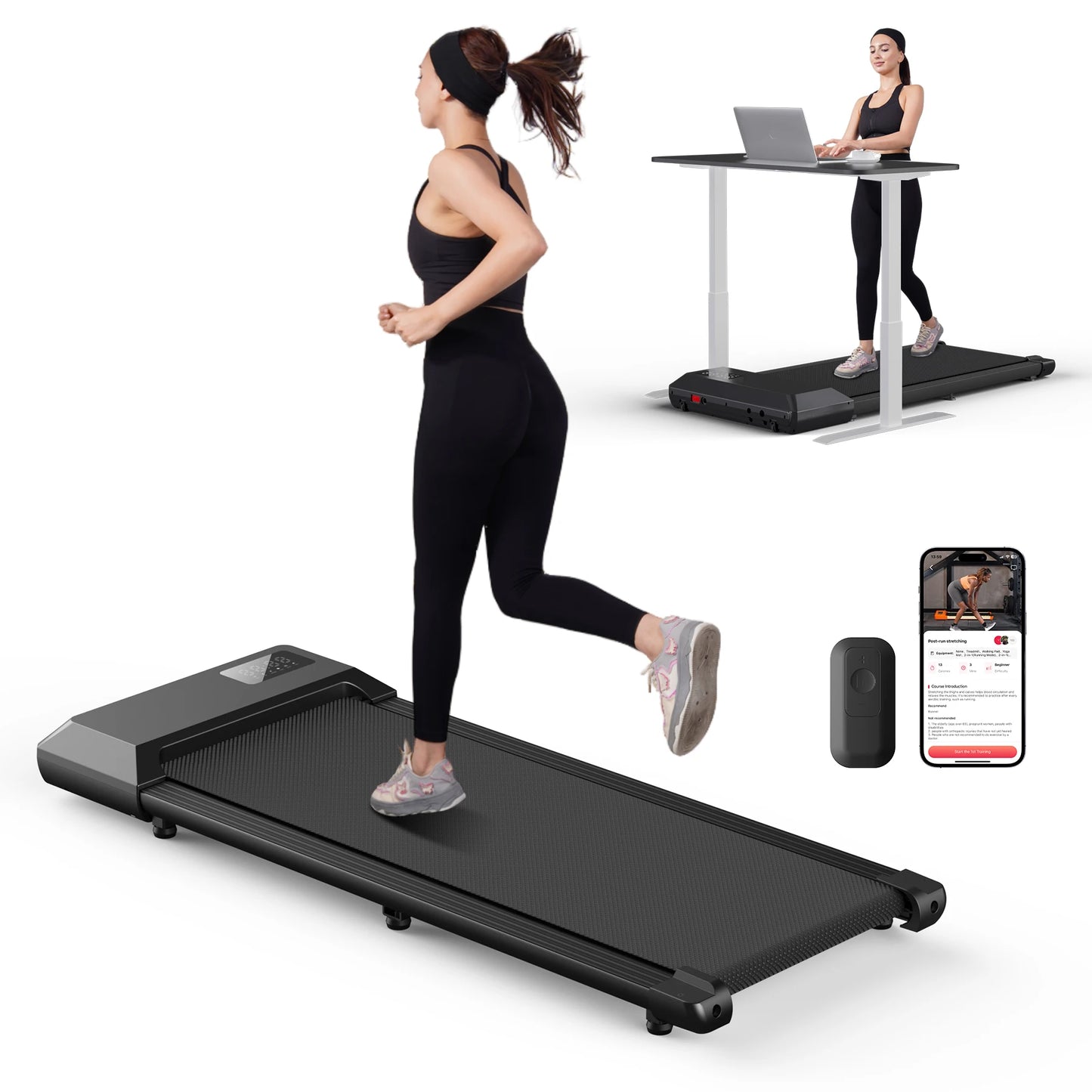 Superun 2.5HP Home 2-In-1 Treadmill With LCD Display
