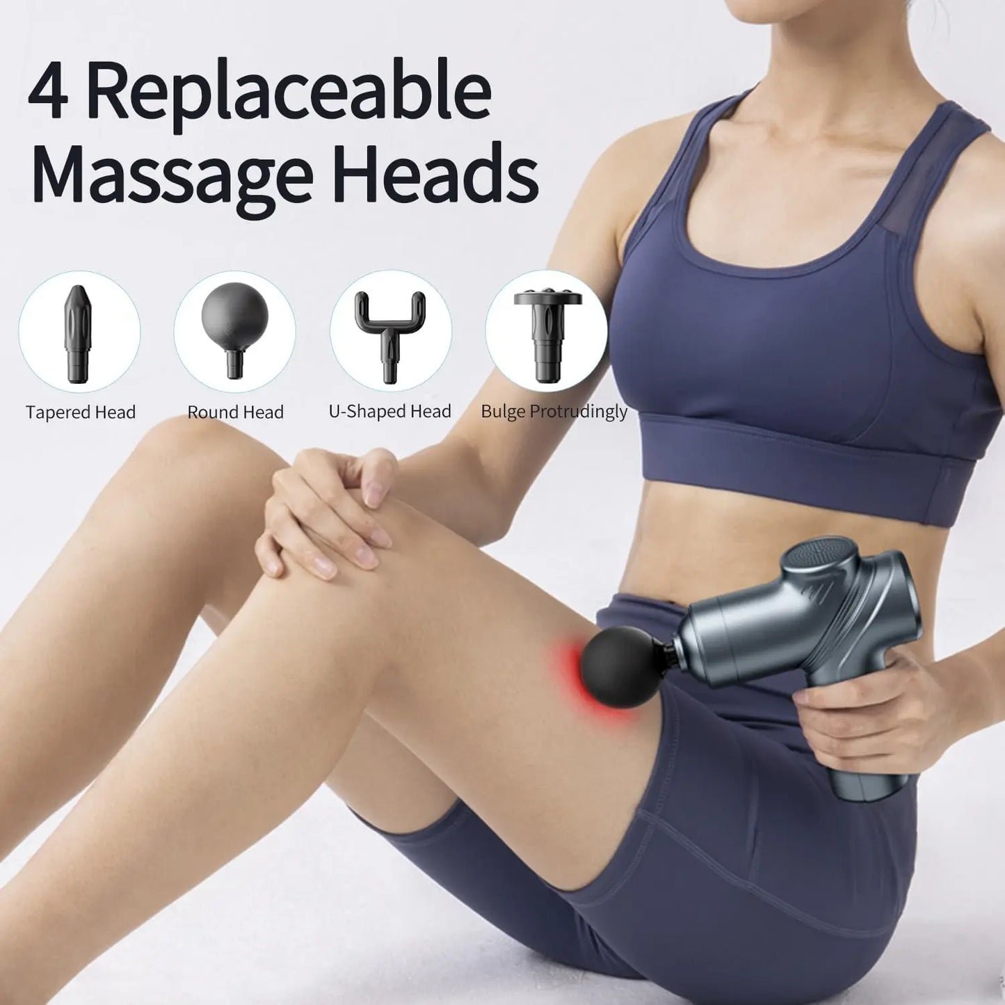 LEERCON Mini Massage Gun Deep Tissue Massager With 4 Heads