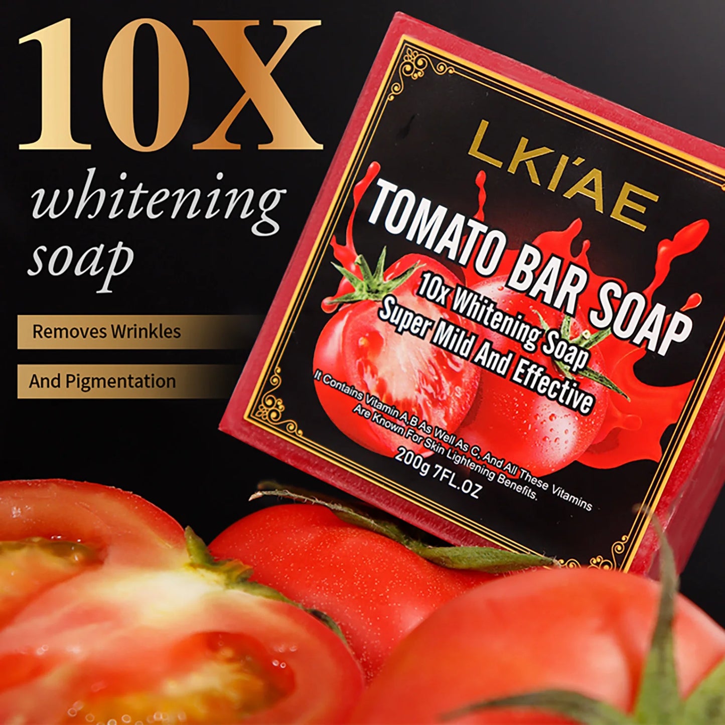 AILKE Organic Tomato Soap Bar For Face And Body WhiteningHydratingSkinBrighteningMoisturizing