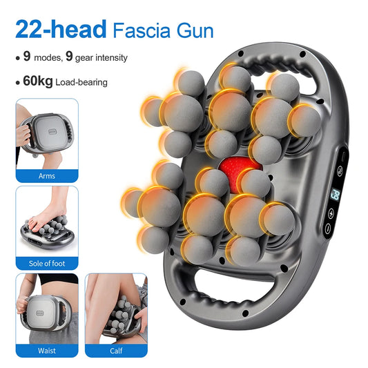 Foreverlily 22 Head Fascia Gun High Frequency Body Massager