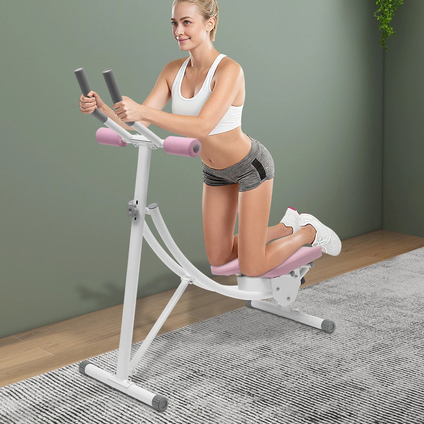 Ab Trainer Abdominal Workout Machine Carbon Steel 150kg Load