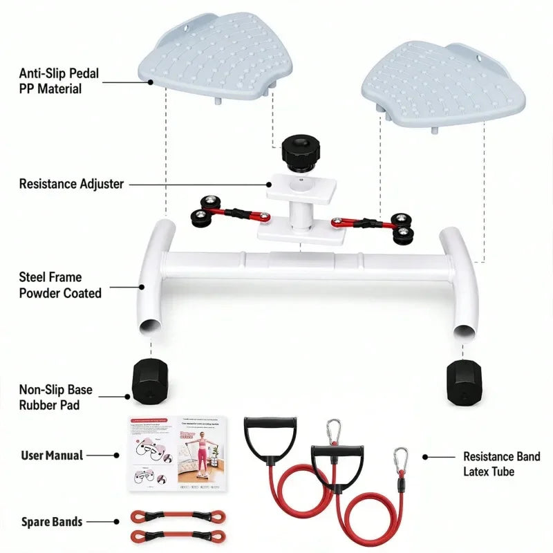 Portable Silent Waist Twisting Board for Home Fitness and Toning