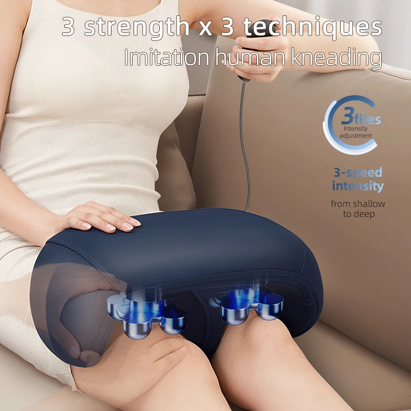 Leercon Extra Big Electric Foot Massager Hot Compress Shiatsu Kneading Leg Roller Kneading Calf Deep Relieve Fatigue Relaxation Muscle