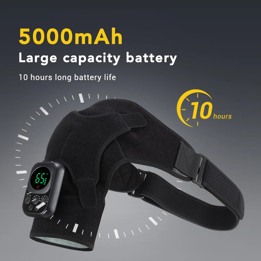 Hailicare Electric Heating Shoulder Knee Massager Brace LED APP TherapeuticRecovery