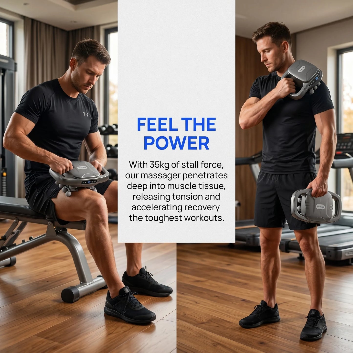 LAYQJUE Fascia Massage Gun Cordless Deep Muscle Relief For Gym