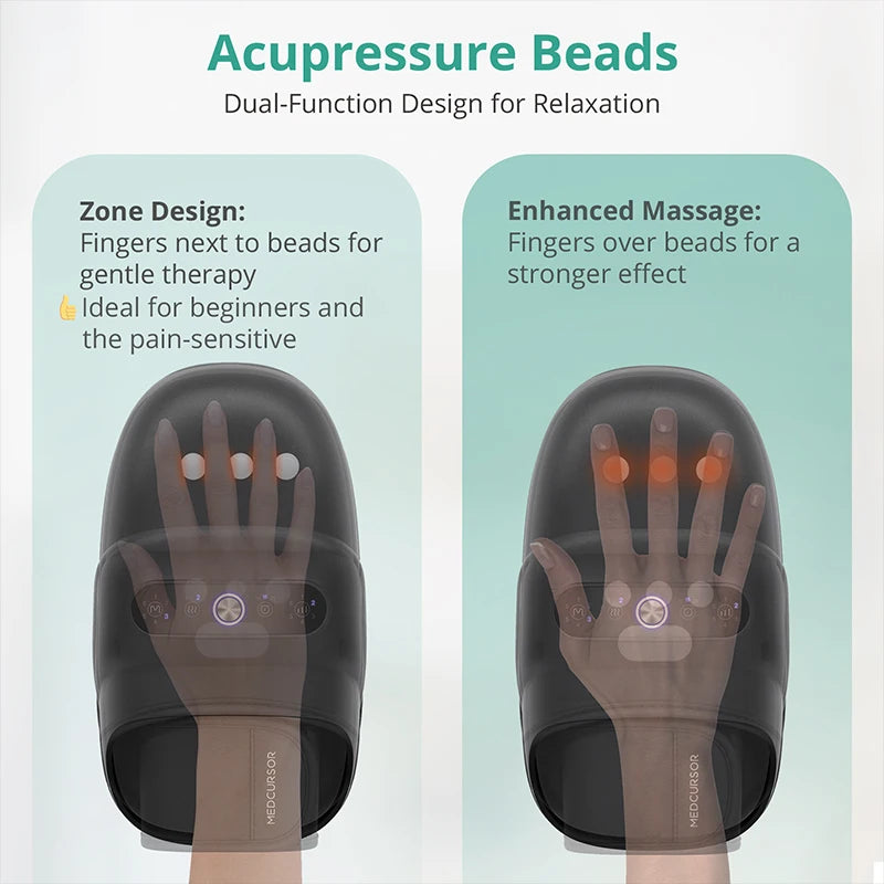 Medcursor Wireless Hand Massager With Air Compression Palm Acupoint Heat