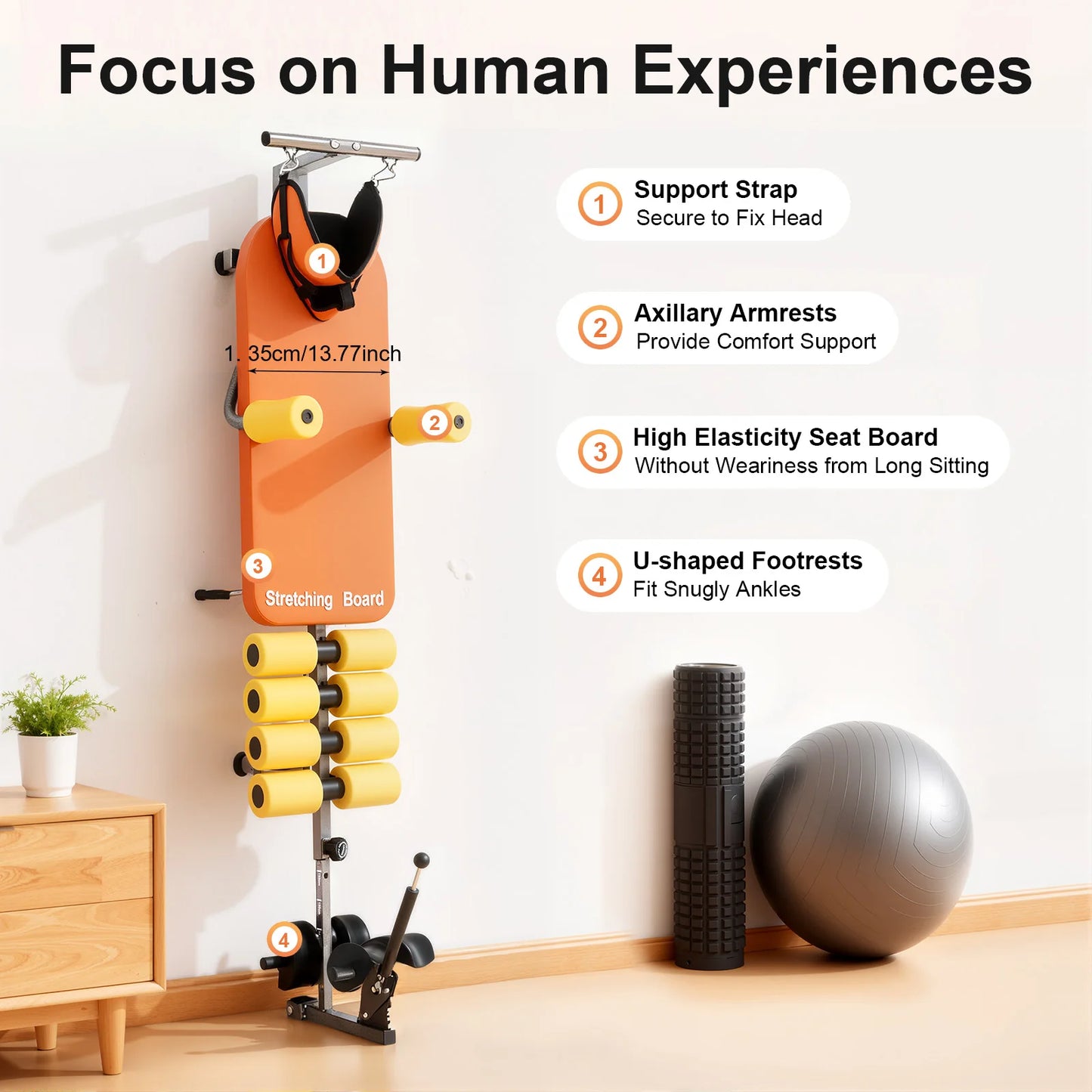 Adjustable Back Stretch Bench For Spinal Decompression Relief