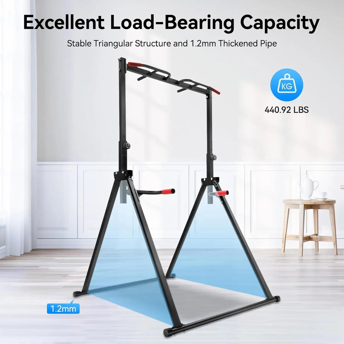 Adjustable Power Tower Pull Up And Dip Station Home Gym