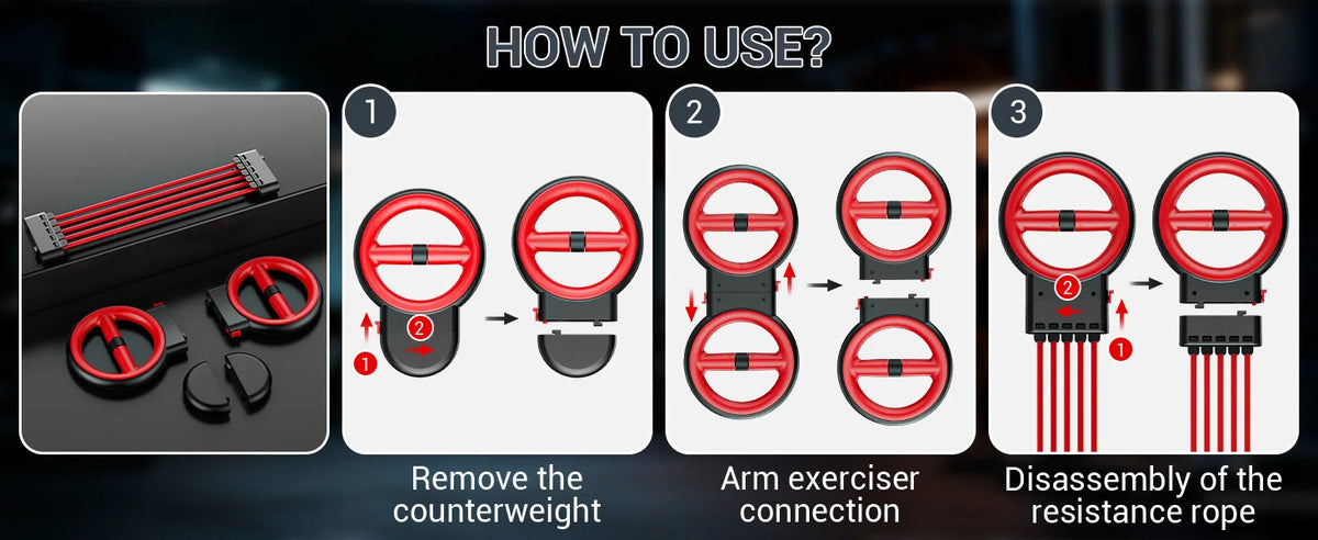 3 In 1 Upper Body Strength Trainer With Forearm Rotator