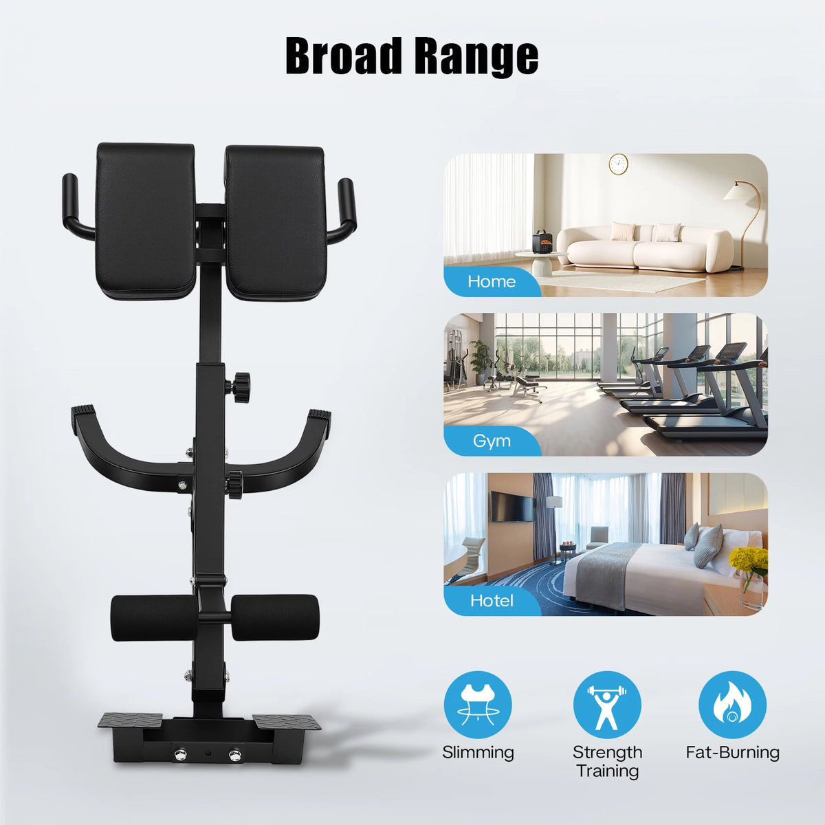 Adjustable Hyperextension Bench For Home Gym Strength Training