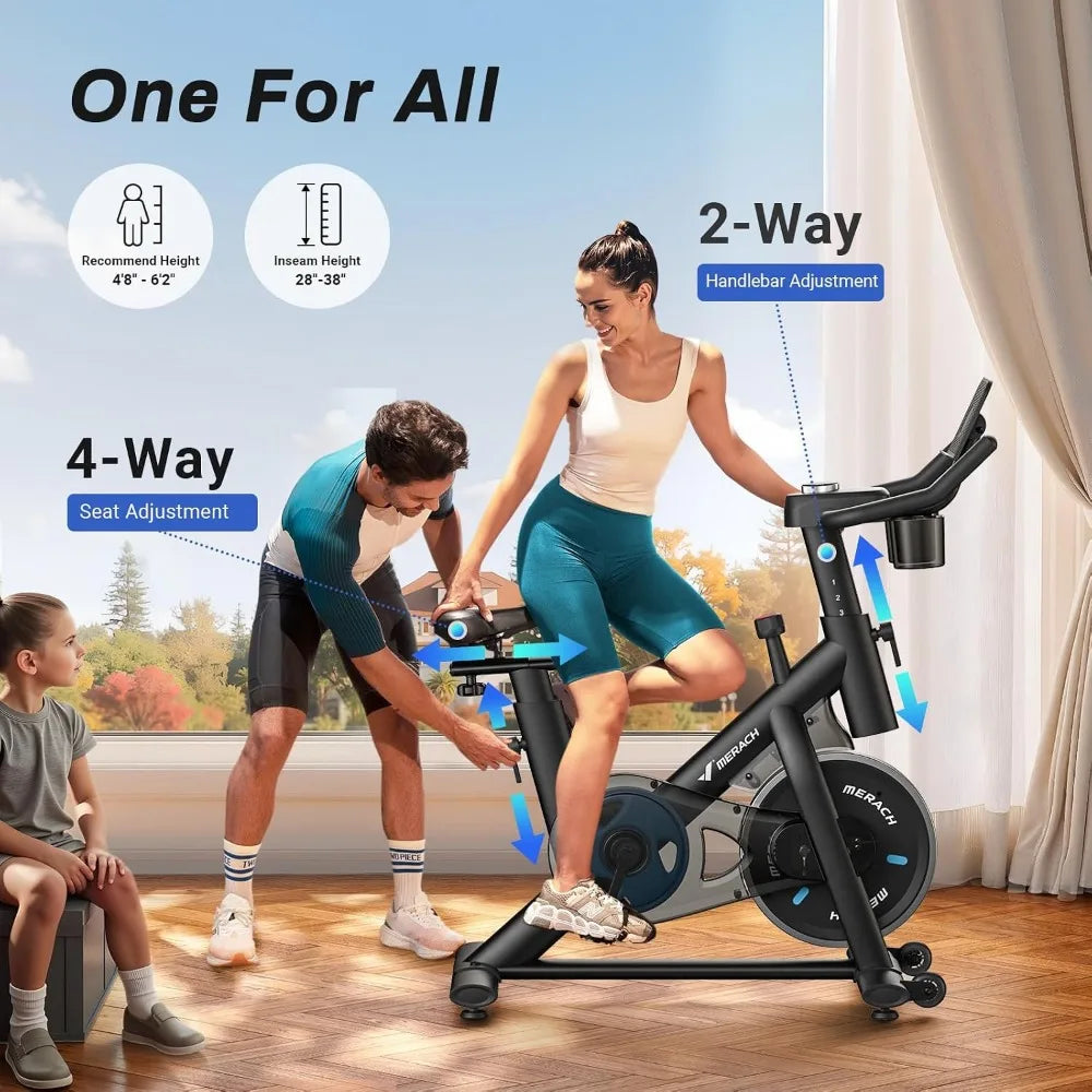 Magnetic Friction Exercise Bike With Brake Pad App Tablet Mount