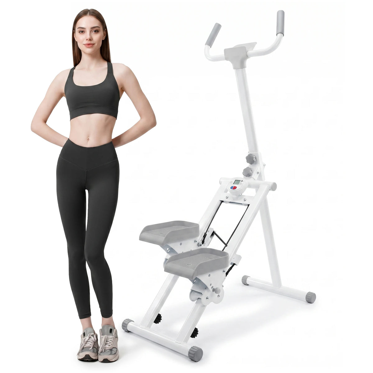 Vertical Stair Stepper Machine With LCD Display For Home Cardio