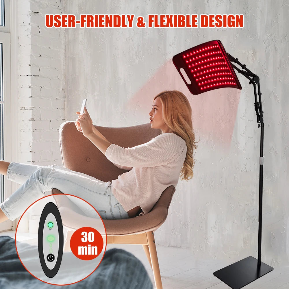 Electronic Red Light Therapy Panel 660nm 850nm With Adjustable Stand