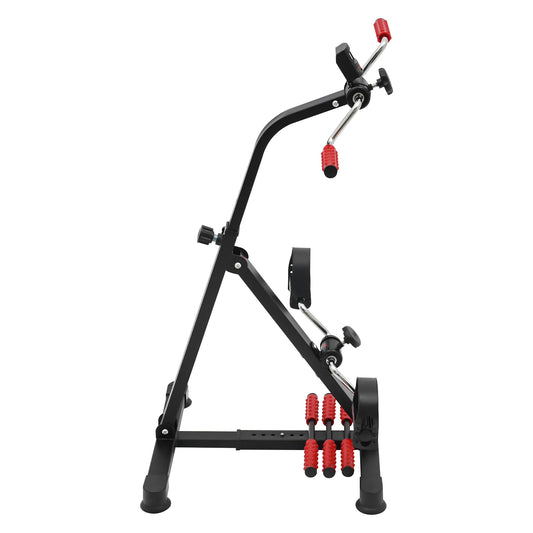 Step Machine, Pedal Exerciser Bike, Fitness Bike, Black Stationary Exercise Cycle with Monitor Pedals, Adjustable Resistance, LCD Display Tracks Time Count Distance Calories, Home Gym Cardio Trainer for Muscle Strengthening a