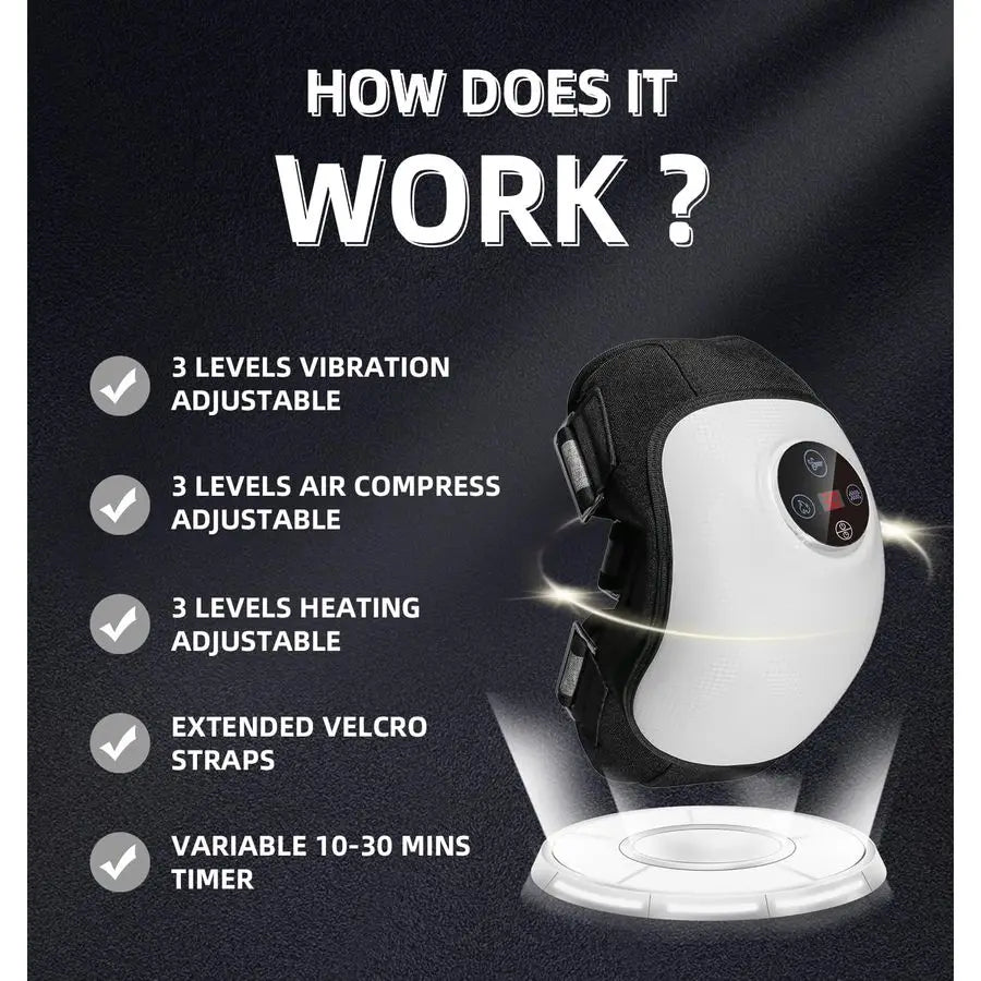 Knee Massager Cordless Smart With Heat Airbags And Vibration