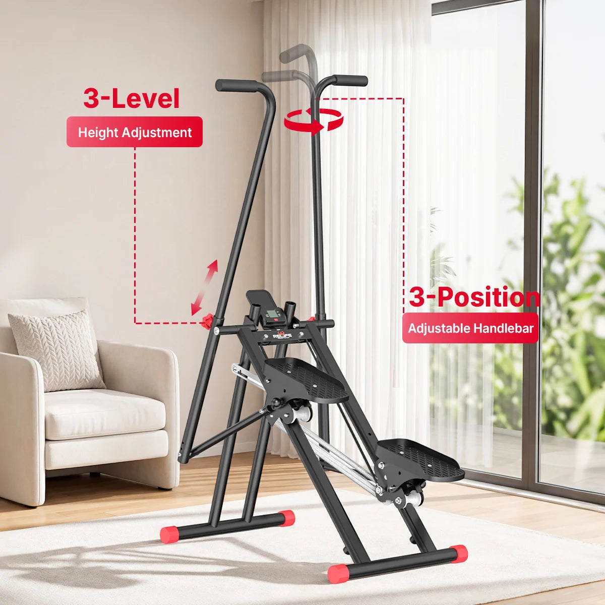 RELIFE Vertical Stair Stepper Quiet Full Body Cardio Climber