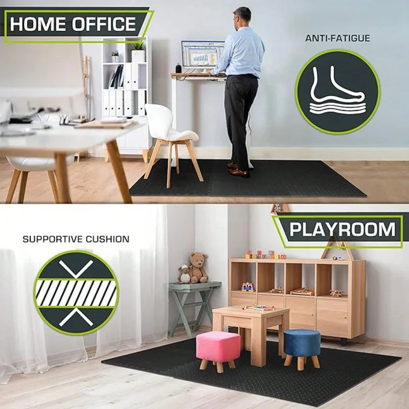 Non Slip EVA Interlocking Floor Mats Waterproof Anti Fatigue Flooring