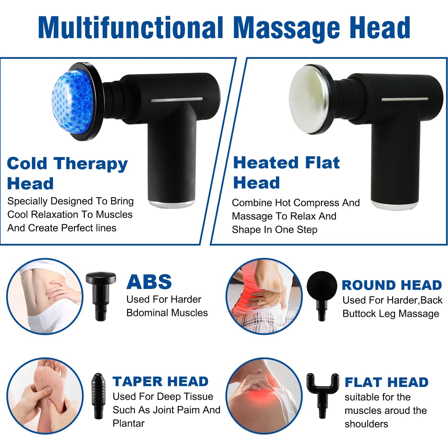 Hot Cold Therapeutic Massage Gun Deep Tissue PercussionTherapy Recovery Performance